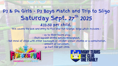 P3 Boys and P3 & P4 Girls Trip to Sligo